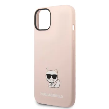 Калъф за iPhone 14 Plus - Karl Lagerfeld Silicone (KLHCP14MSLCTPI) - Pink Choupette Body