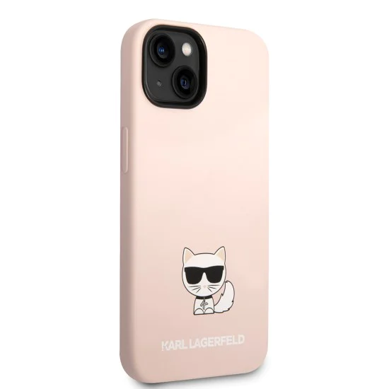 Калъф за iPhone 14 Plus - Karl Lagerfeld Silicone (KLHCP14MSLCTPI) - Pink Choupette Body