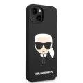Калъф за iPhone 14 Plus - Karl Lagerfeld Silicone (KLHCP14MSLLKKHBK) - Karl`s Head