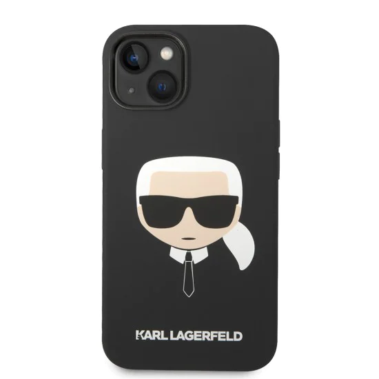 Калъф за iPhone 14 Plus - Karl Lagerfeld Silicone (KLHCP14MSLLKKHBK) - Karl`s Head