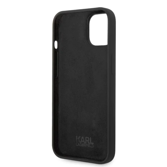 Калъф за iPhone 14 Plus - Karl Lagerfeld Silicone (KLHCP14MSLLKKHBK) - Karl`s Head