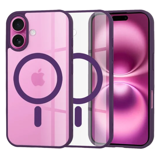 Калъф за iPhone 16 Plus - MagSafe Pro - Лилав
