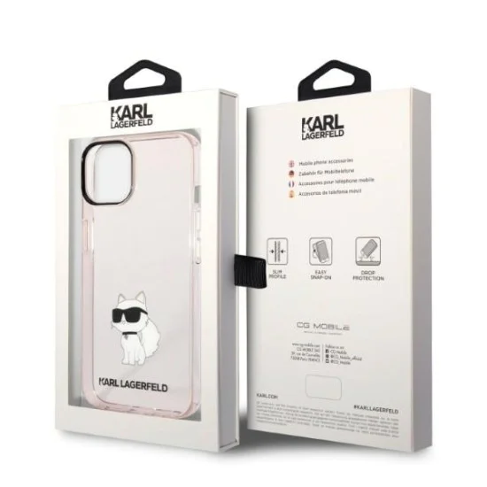 Калъф за IPhone 14 Plus - Karl Lagerfeld Hardcase (KLHCP14MHNCHTCP) - Ikonik Choupette