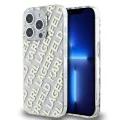 Калъф за iPhone 15 Pro Max - Karl Lagerfeld IML Luxury (KLHCP15XHKKFOEMD) - Gold Fullover Logo