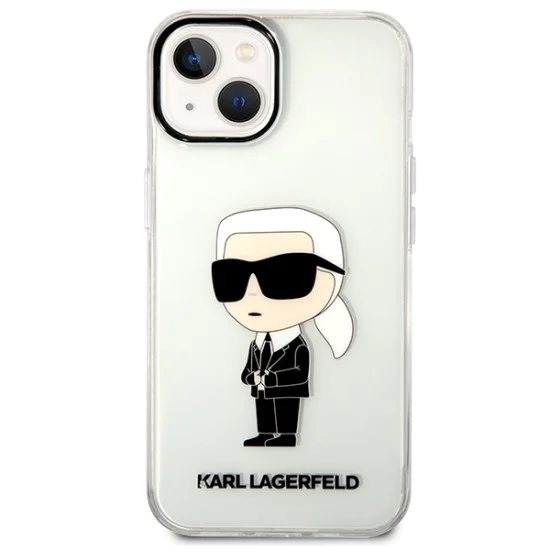Калъф за IPhone 14 Plus - Karl Lagerfeld Hardcase Transparent (KLHCP14MHNIKKTCT) - Ikonik Karl Lagerfeld