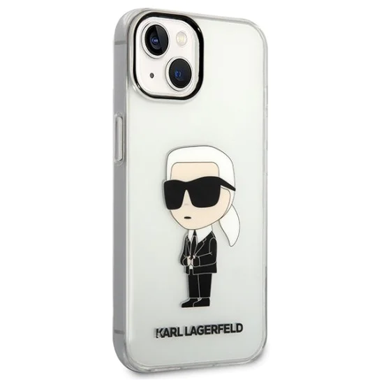 Калъф за IPhone 14 Plus - Karl Lagerfeld Hardcase Transparent (KLHCP14MHNIKKTCT) - Ikonik Karl Lagerfeld