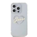 Калъф за iPhone 16 Pro Max - Guess Hardcase IML Heart (GUHCP16XHCHGSPT) - Прозрачен