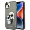 Калъф за iPhone 14 Plus - Karl Lagerfeld Hardcase Glitter (KLHCP14MHNKKCTGK) - Karl&Choupette