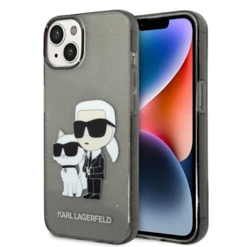 Калъф за iPhone 14 Plus - Karl Lagerfeld Hardcase Glitter (KLHCP14MHNKKCTGK) - Karl&Choupette