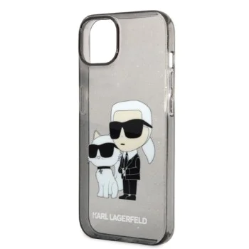 Калъф за iPhone 14 Plus - Karl Lagerfeld Hardcase Glitter (KLHCP14MHNKKCTGK) - Karl&Choupette