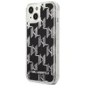 Калъф за iPhone 14 Plus - Karl Lagerfeld Hardcase Liquid Glitter (KLHCP14MLMMNMK) - монограм