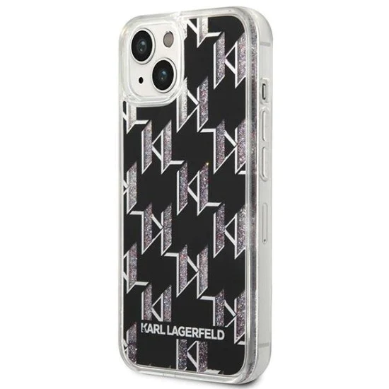 Калъф за iPhone 14 Plus - Karl Lagerfeld Hardcase Liquid Glitter (KLHCP14MLMMNMK) - монограм
