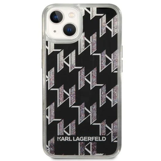 Калъф за iPhone 14 Plus - Karl Lagerfeld Hardcase Liquid Glitter (KLHCP14MLMMNMK) - монограм