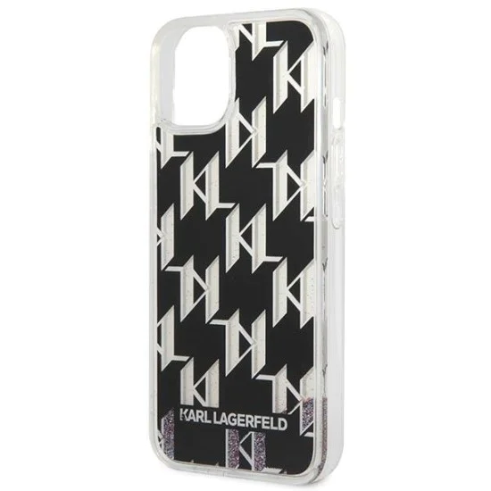 Калъф за iPhone 14 Plus - Karl Lagerfeld Hardcase Liquid Glitter (KLHCP14MLMMNMK) - монограм