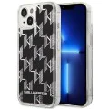 Калъф за iPhone 14 Plus - Karl Lagerfeld Hardcase Liquid Glitter (KLHCP14MLMMNMK) - монограм
