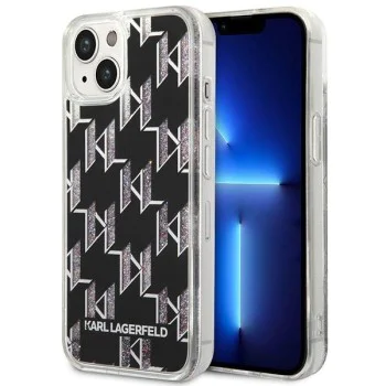 Калъф за iPhone 14 Plus - Karl Lagerfeld Hardcase Liquid Glitter (KLHCP14MLMMNMK) - монограм