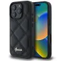 Калъф за iPhone 16 Pro - Guess Quilted Metal Logo (GUHCP16LPSQSQQSK) - черен