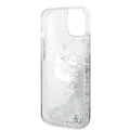 Калъф за iPhone 14 Plus - Karl Lagerfeld Hardcase Glitter (KLHCP14MLNCHCS) - Silver Choupette Head