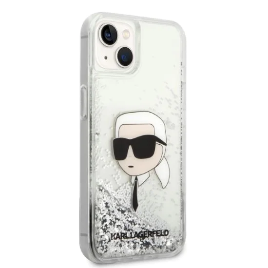 Калъф за iPhone 14 Plus - Karl Lagerfeld Hardcase Glitter (KLHCP14MLNKKHCH) - Karl Head