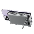Външна батерия – Acefast (M6-10000) – магнитна, със стойка, Type-C, 10000mAh, 38.5Wh, 20W, LED светлина, компактна – Черен