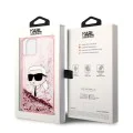 Калъф за iPhone 14 Plus - Karl Lagerfeld Hardcase Glitter (KLHCP14MLNNKHCHCP) - Pink Karl Head