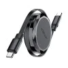 Кабел за данни C13-03 – Acefast, Type-C към Type-C, 60 W, кабел за данни за зареждане с двойно прибиране, бързо зареждане, 0,8 м – черен