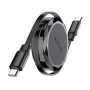 Кабел за данни C13-03 – Acefast, Type-C към Type-C, 60 W, кабел за данни за зареждане с двойно прибиране, бързо зареждане, 0,8 м – черен