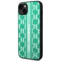 Калъф за IPhone 14 Plus - Karl Lagerfeld Hardcase Monogram (KLHCHCP14MPGKKLSKN) - Зелена лента