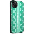 Калъф за IPhone 14 Plus - Karl Lagerfeld Hardcase Monogram (KLHCHCP14MPGKKLSKN) - Зелена лента