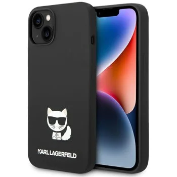 Калъф за iPhone 14 Plus - Karl Lagerfeld Silicone (KLHCP14MSLCTBK) - Choupette Body