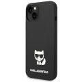 Калъф за iPhone 14 Plus - Karl Lagerfeld Silicone (KLHCP14MSLCTBK) - Choupette Body