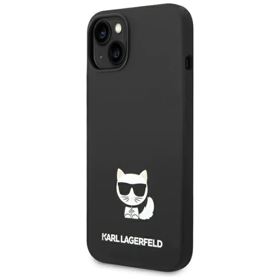 Калъф за iPhone 14 Plus - Karl Lagerfeld Silicone (KLHCP14MSLCTBK) - Choupette Body