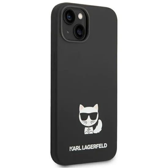 Калъф за iPhone 14 Plus - Karl Lagerfeld Silicone (KLHCP14MSLCTBK) - Choupette Body