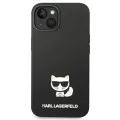 Калъф за iPhone 14 Plus - Karl Lagerfeld Silicone (KLHCP14MSLCTBK) - Choupette Body