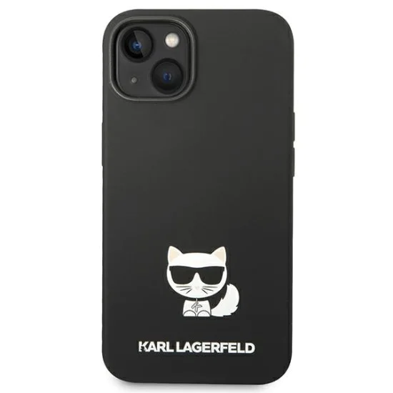 Калъф за iPhone 14 Plus - Karl Lagerfeld Silicone (KLHCP14MSLCTBK) - Choupette Body
