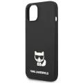 Калъф за iPhone 14 Plus - Karl Lagerfeld Silicone (KLHCP14MSLCTBK) - Choupette Body