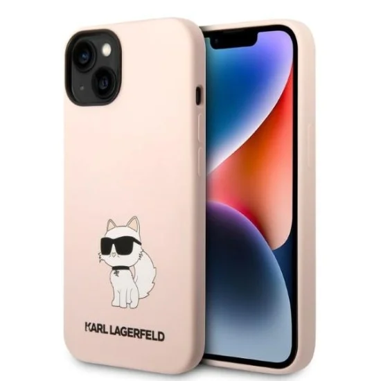 Калъф за iPhone 14 Plus - Karl Lagerfeld Silicone (KLHCP14MSNCHBCP) - Pink Choupette