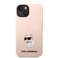 Калъф за iPhone 14 Plus - Karl Lagerfeld Silicone (KLHCP14MSNCHBCP) - Pink Choupette