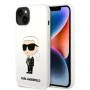 Калъф за iPhone 14 Plus - Karl Lagerfeld Silicone (KLHCP14MSNIKBCH) - Бял Иконик