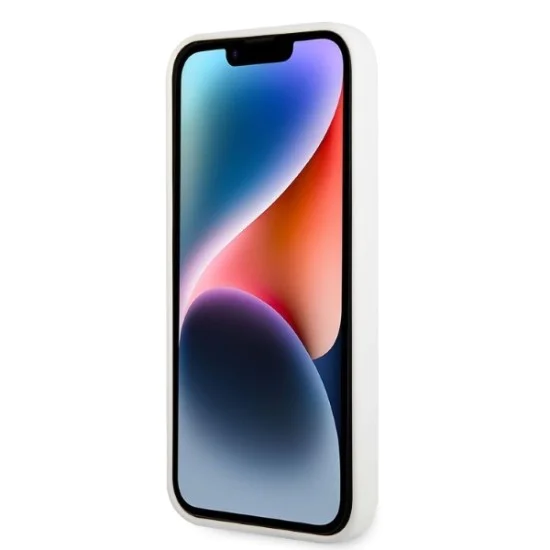 Калъф за iPhone 14 Plus - Karl Lagerfeld Silicone (KLHCP14MSNIKBCH) - Бял Иконик