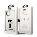 Калъф за iPhone 14 Plus - Karl Lagerfeld Silicone (KLHCP14MSNIKBCH) - Бял Иконик