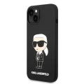 Калъф за iPhone 14 Plus - Karl Lagerfeld Silicone (KLHCP14MSNIKKBCK) - Черен Ikonik