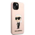 Калъф за iPhone 14 Plus - Karl Lagerfeld Silicone (KLHCP14MSNIKBCP) - Pink Ikonik