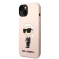 Калъф за iPhone 14 Plus - Karl Lagerfeld Silicone (KLHCP14MSNIKBCP) - Pink Ikonik
