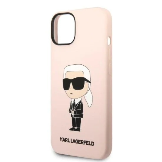 Калъф за iPhone 14 Plus - Karl Lagerfeld Silicone (KLHCP14MSNIKBCP) - Pink Ikonik