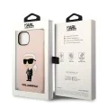 Калъф за iPhone 14 Plus - Karl Lagerfeld Silicone (KLHCP14MSNIKBCP) - Pink Ikonik