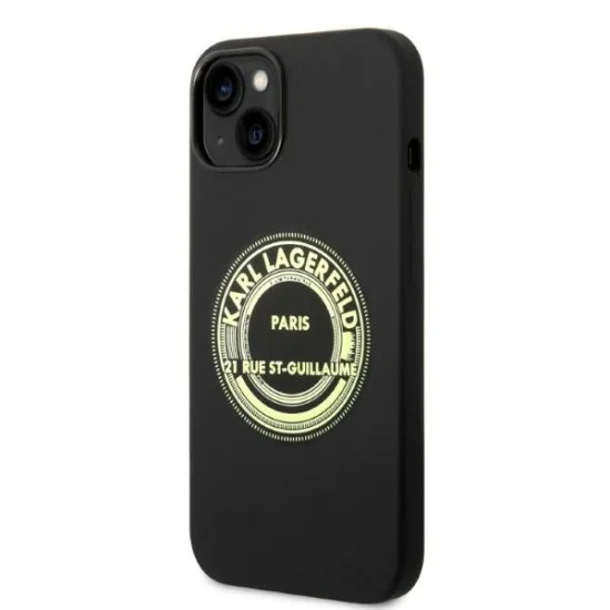 Калъф за iPhone 14 Plus - Karl Lagerfeld Silicone (KLHCP14MSRSGRGRCK) - Черен RSG