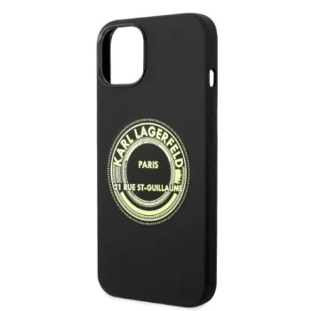 Калъф за iPhone 14 Plus - Karl Lagerfeld Silicone (KLHCP14MSRSGRGRCK) - Черен RSG