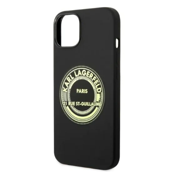 Калъф за iPhone 14 Plus - Karl Lagerfeld Silicone (KLHCP14MSRSGRGRCK) - Черен RSG