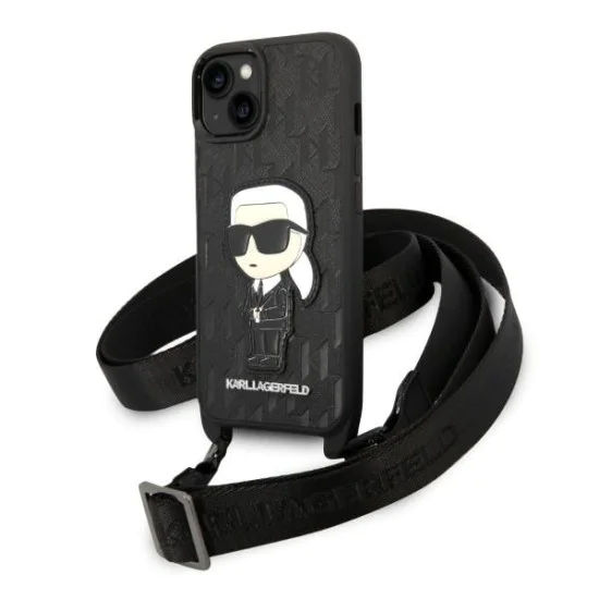 Калъф за IPhone 14 Plus - Karl Lagerfeld Hardcase Monogram (KLHCP14MSTKMK) - Ikonik Patch